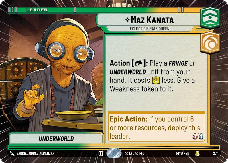 Image for Maz Kanata - Eclectic Pirate Queen (Hyperspace) (274) [Homeworlds] - Star Wars: Unlimited