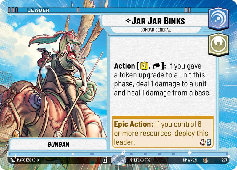 Image for Jar Jar Binks - Bombad General (Hyperspace) (277) [Homeworlds] - Star Wars: Unlimited