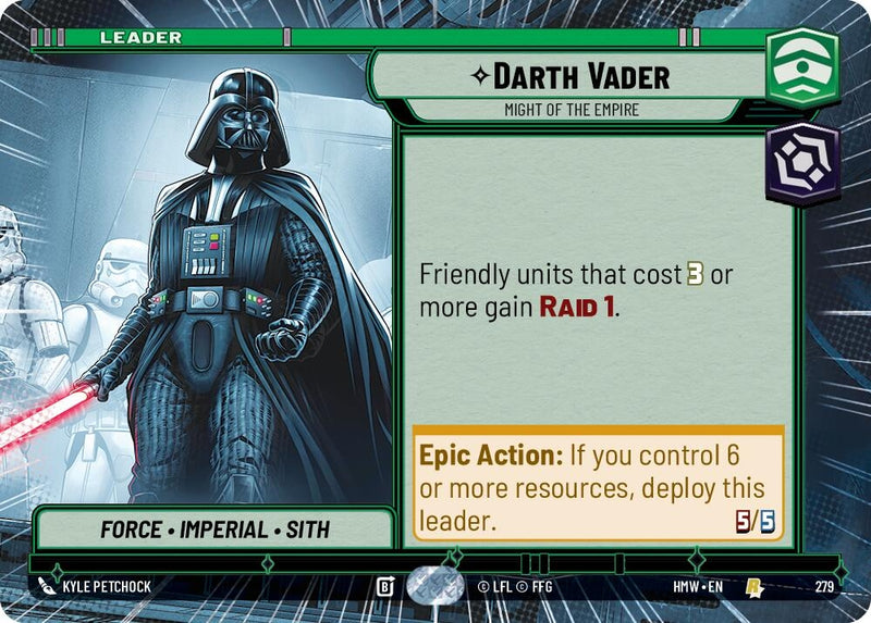 Image for Darth Vader - Might of the Empire (Hyperspace) (279) [Homeworlds] - Star Wars: Unlimited