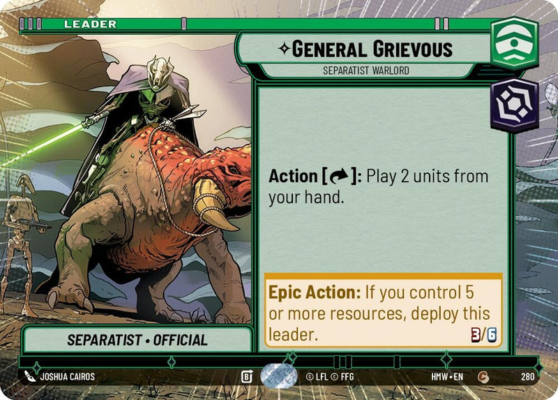 Image for General Grievous - Separatist Warlord (Hyperspace) (280) [Homeworlds] - Star Wars: Unlimited