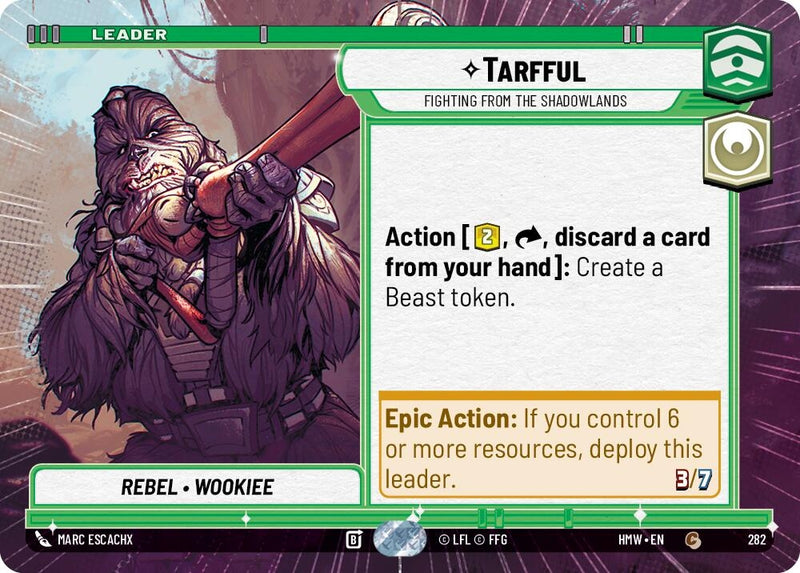 Image for Tarfful - Fighting from the Shadowlands (Hyperspace) (282) [Homeworlds] - Star Wars: Unlimited