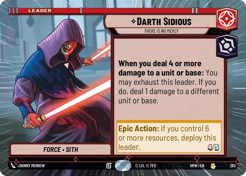 Image for Darth Sidious - There Is No Mercy (Hyperspace) (283) [Homeworlds] - Star Wars: Unlimited