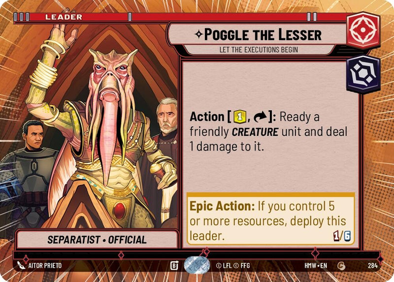 Image for Poggle the Lesser - Let the Executions Begin (Hyperspace) (284) [Homeworlds] - Star Wars: Unlimited