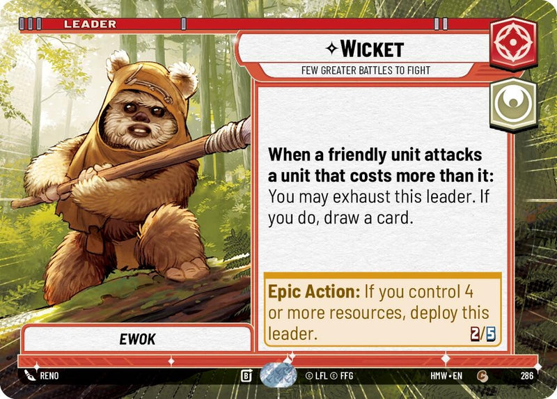 Image for Wicket - Few Greater Battles to Fight (Hyperspace) (286) [Homeworlds] - Star Wars: Unlimited