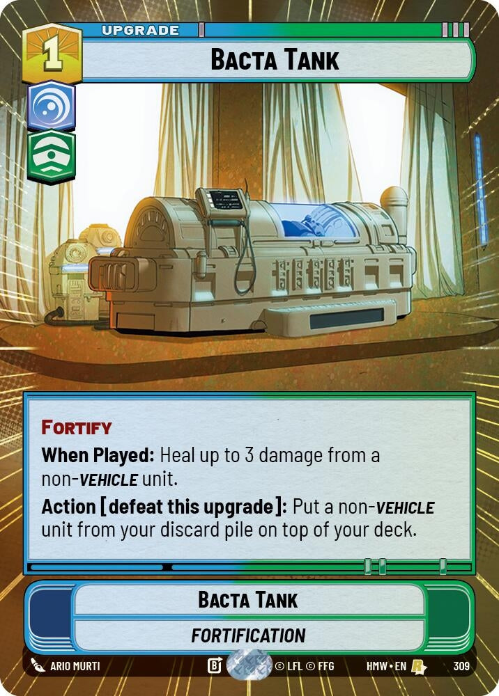 Image for Bacta Tank (Hyperspace) (309) [Homeworlds] - Star Wars: Unlimited