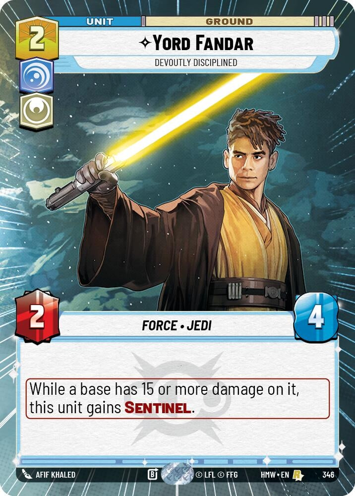 Image for Yord Fandar - Devoutly Disciplined (Hyperspace) (346) [Homeworlds] - Star Wars: Unlimited