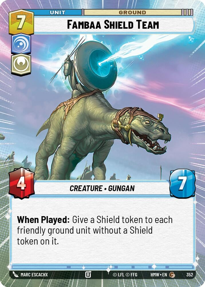 Image for Fambaa Shield Team (Hyperspace) (352) [Homeworlds] - Star Wars: Unlimited