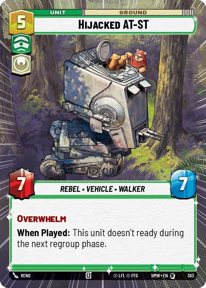 Image for Hijacked AT-ST (Hyperspace) (393) [Homeworlds] - Star Wars: Unlimited