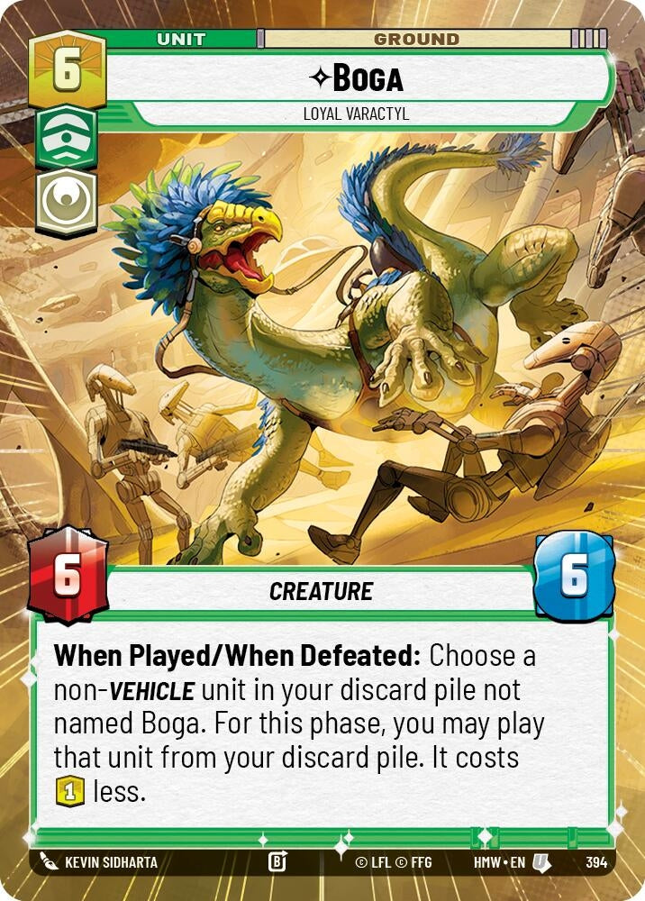 Image for Boga - Loyal Varactyl (Hyperspace) (394) [Homeworlds] - Star Wars: Unlimited