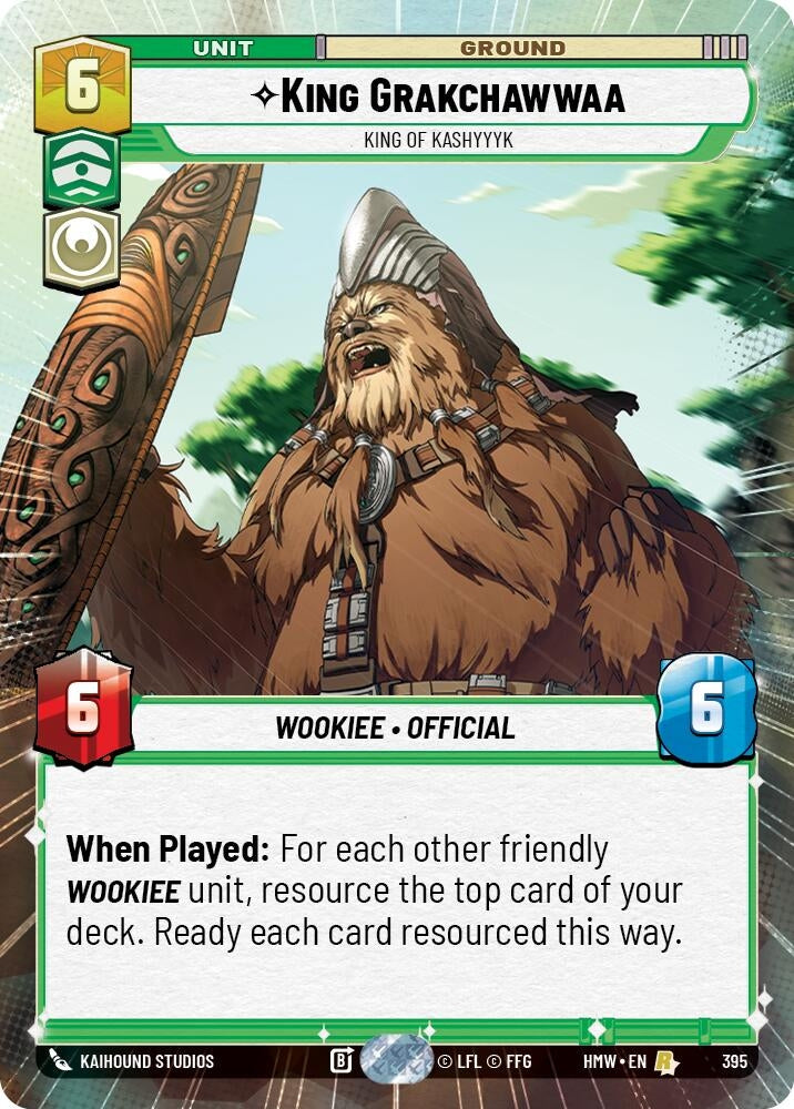 Image for King Grakchawwaa - King of Kashyyyk (Hyperspace) (395) [Homeworlds] - Star Wars: Unlimited