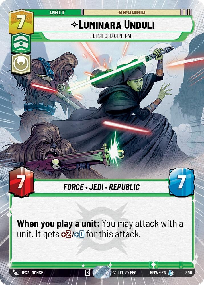 Image for Luminara Unduli - Besieged General (Hyperspace) (396) [Homeworlds] - Star Wars: Unlimited