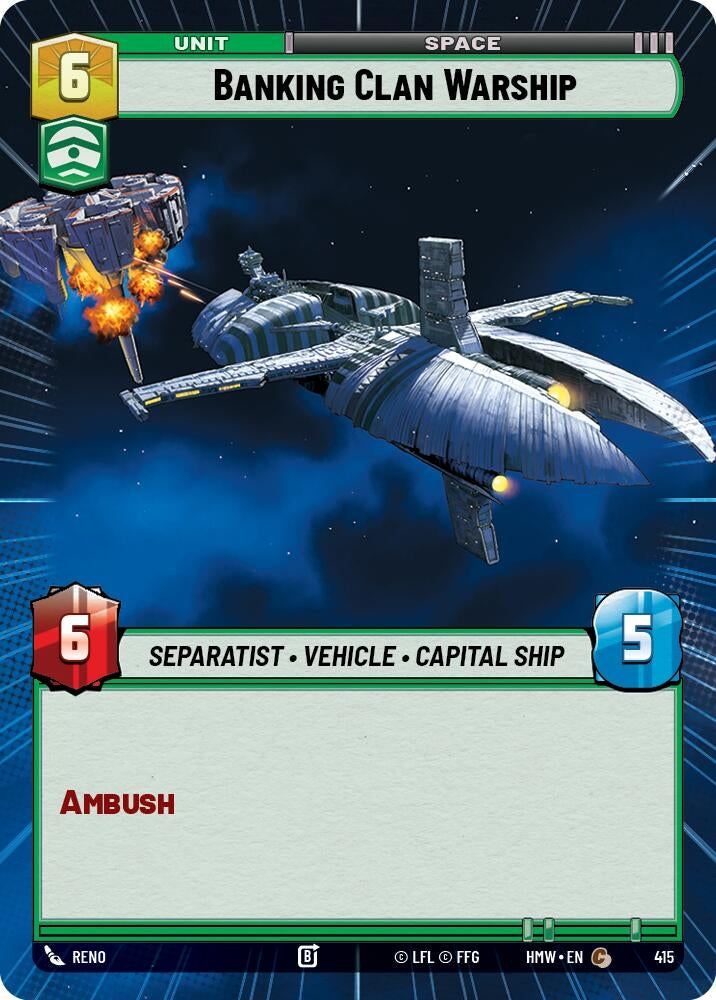 Image for Banking Clan Warship (Hyperspace) (415) [Homeworlds] - Star Wars: Unlimited