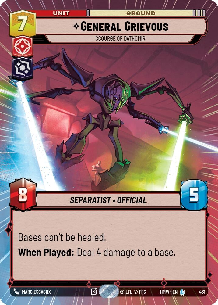 Image for General Grievous - Scourge of Dathomir (Hyperspace) (431) [Homeworlds] - Star Wars: Unlimited