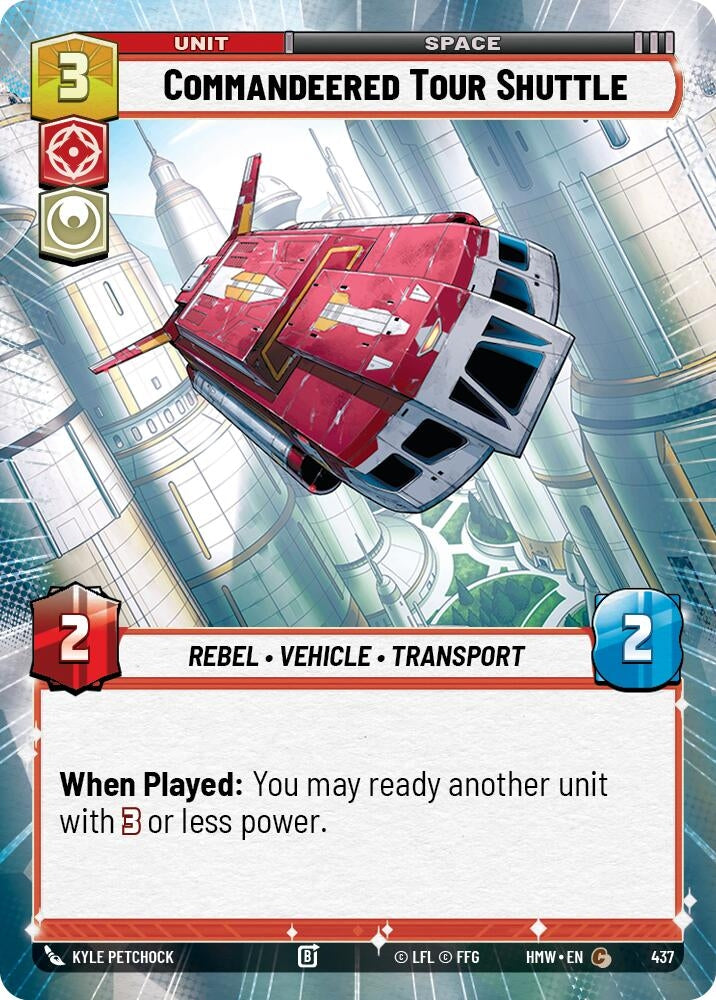 Image for Commandeered Tour Shuttle (Hyperspace) (437) [Homeworlds] - Star Wars: Unlimited