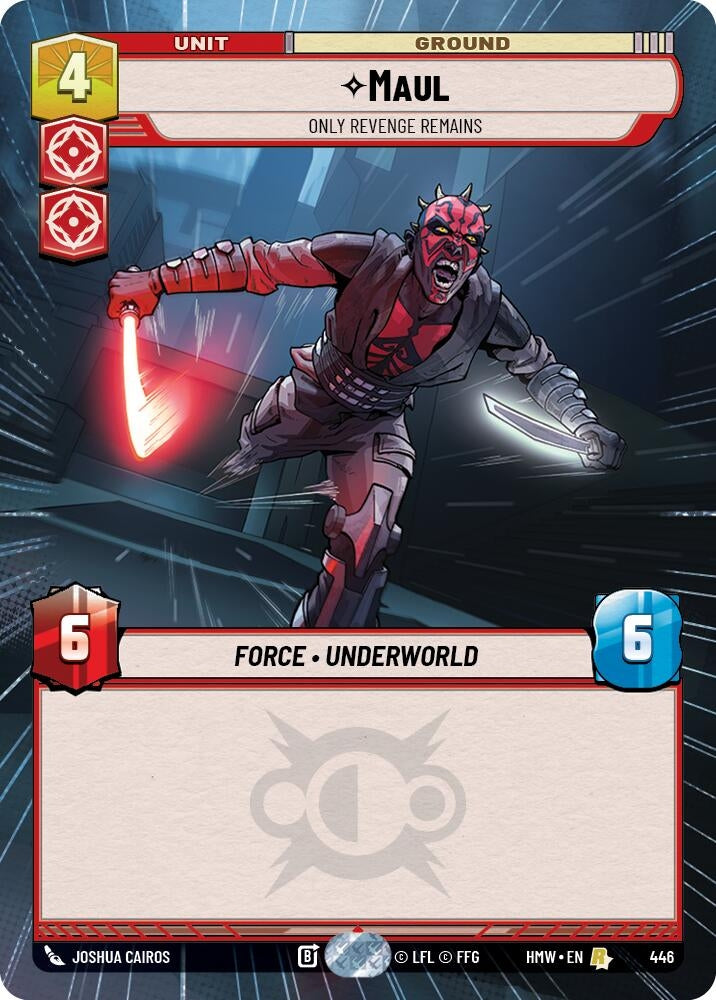 Image for Maul - Only Revenge Remains (Hyperspace) (446) [Homeworlds] - Star Wars: Unlimited