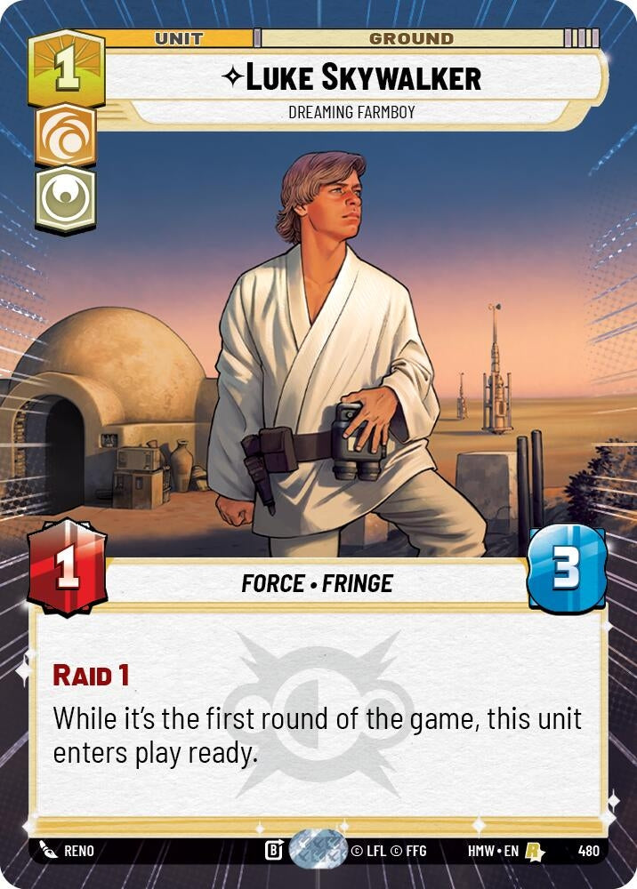 Image for Luke Skywalker - Dreaming Farmboy (Hyperspace) (480) [Homeworlds] - Star Wars: Unlimited
