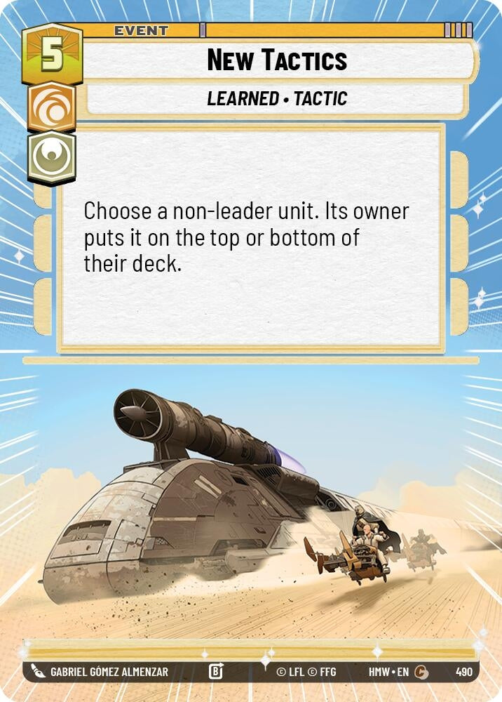 Image for New Tactics (Hyperspace) (490) [Homeworlds] - Star Wars: Unlimited