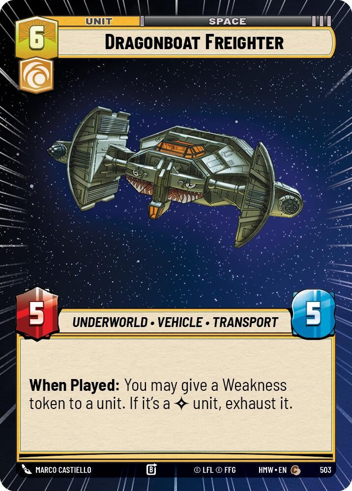 Image for Dragonboat Freighter (Hyperspace) (503) [Homeworlds] - Star Wars: Unlimited