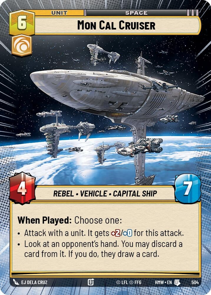 Image for Mon Cal Cruiser (Hyperspace) (504) [Homeworlds] - Star Wars: Unlimited