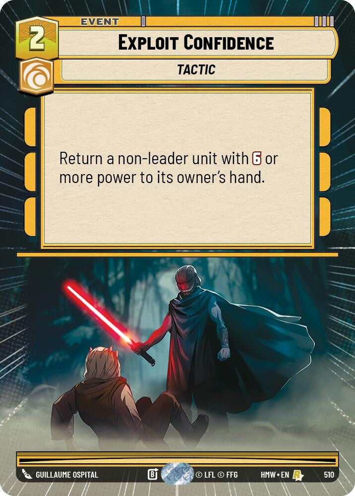 Image for Exploit Confidence (Hyperspace) (510) [Homeworlds] - Star Wars: Unlimited