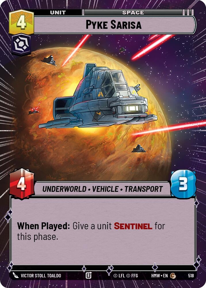 Image for Pyke Sarisa (Hyperspace) (518) [Homeworlds] - Star Wars: Unlimited