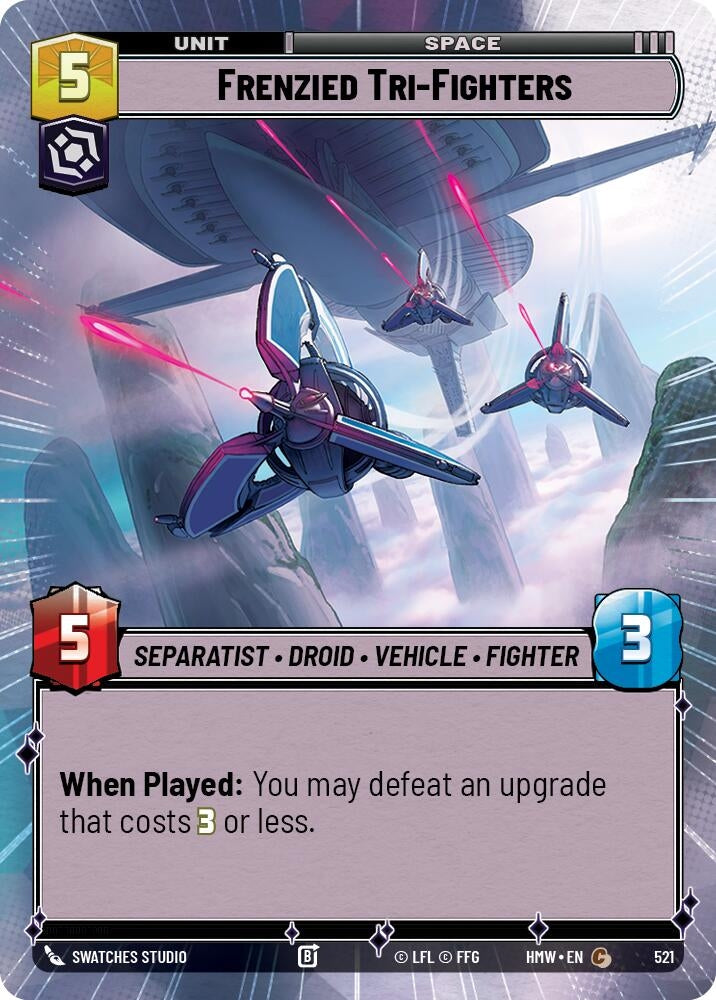 Image for Frenzied Tri-Fighters (Hyperspace) (521) [Homeworlds] - Star Wars: Unlimited