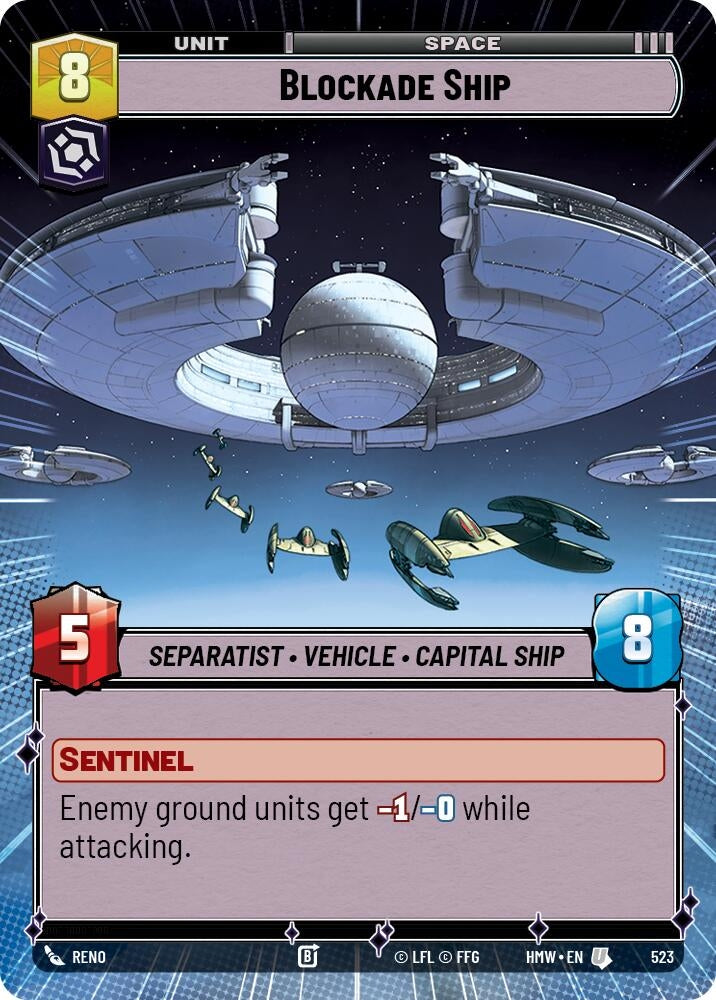 Image for Blockade Ship (Hyperspace) (523) [Homeworlds] - Star Wars: Unlimited