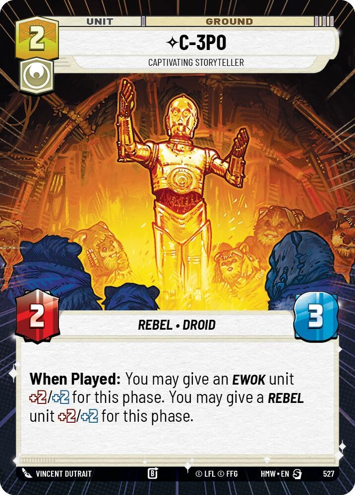 Image for C-3PO - Captivating Storyteller (Hyperspace) (527) [Homeworlds] - Star Wars: Unlimited