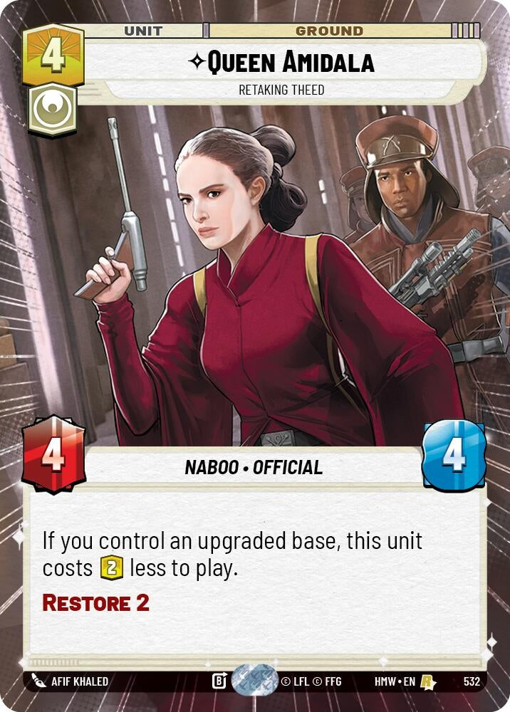 Image for Queen Amidala - Retaking Theed (Hyperspace) (532) [Homeworlds] - Star Wars: Unlimited