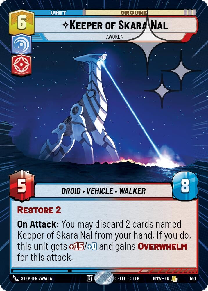 Image for Keeper of Skara Nal - Awoken (Hyperspace Foil) (551) [Homeworlds] - Star Wars: Unlimited