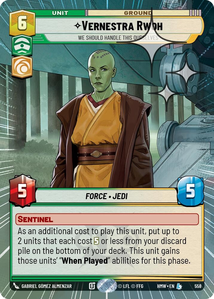 Image for Vernestra Rwoh - We Should Handle This Ourselves (Hyperspace Foil) (558) [Homeworlds] - Star Wars: Unlimited