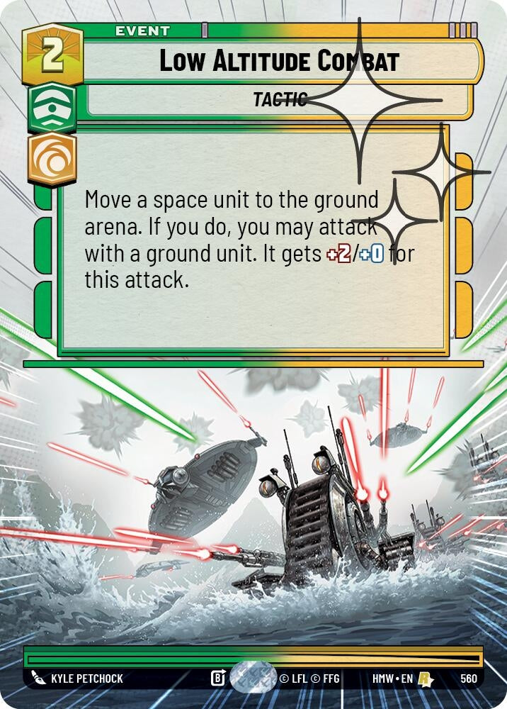Image for Low Altitude Combat (Hyperspace Foil) (560) [Homeworlds] - Star Wars: Unlimited