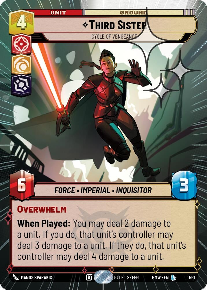 Image for Third Sister - Cycle of Vengeance (Hyperspace Foil) (561) [Homeworlds] - Star Wars: Unlimited