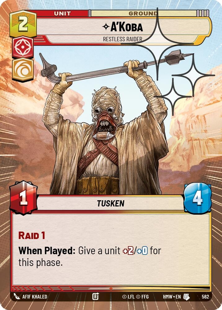 Image for A'Koba - Restless Raider (Hyperspace Foil) (562) [Homeworlds] - Star Wars: Unlimited
