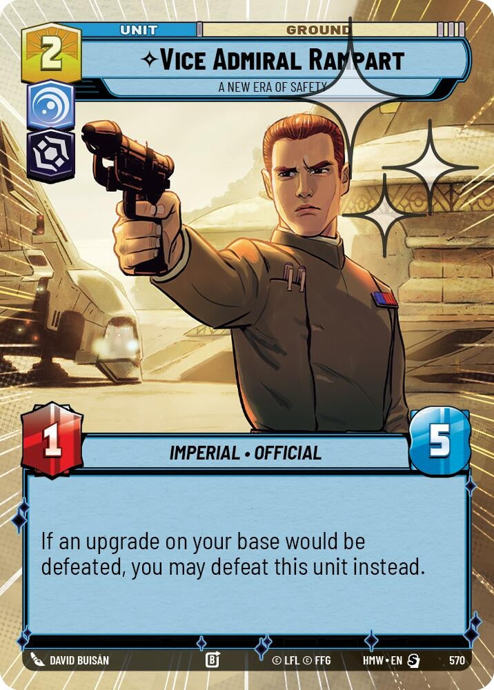 Image for Vice Admiral Rampart - A New Era of Safety (Hyperspace Foil) (570) [Homeworlds] - Star Wars: Unlimited
