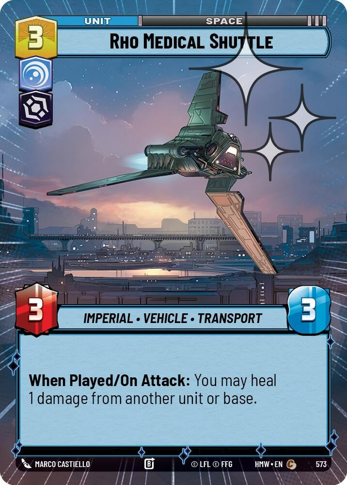 Image for Rho Medical Shuttle (Hyperspace Foil) (573) [Homeworlds] - Star Wars: Unlimited