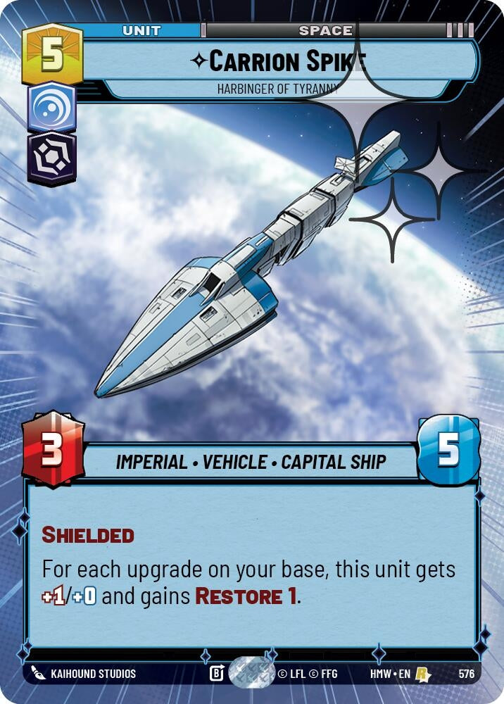 Image for Carrion Spike - Harbinger of Tyranny (Hyperspace Foil) (576) [Homeworlds] - Star Wars: Unlimited