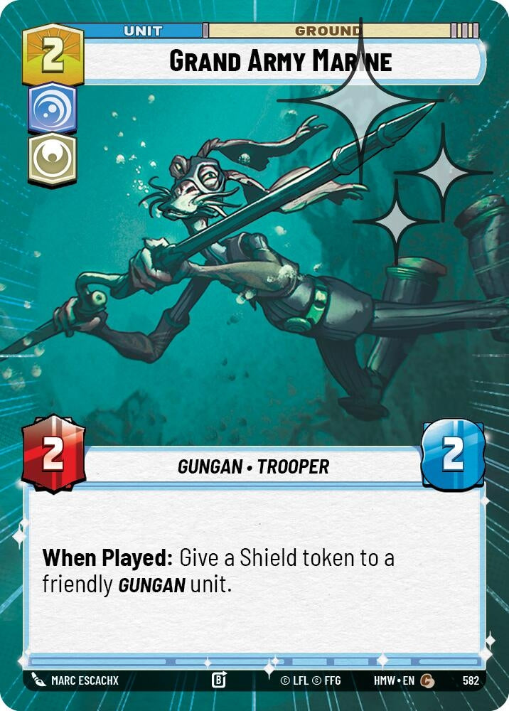 Image for Grand Army Marine (Hyperspace Foil) (582) [Homeworlds] - Star Wars: Unlimited