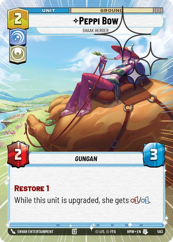 Image for Peppi Bow - Shaak Herder (Hyperspace Foil) (583) [Homeworlds] - Star Wars: Unlimited