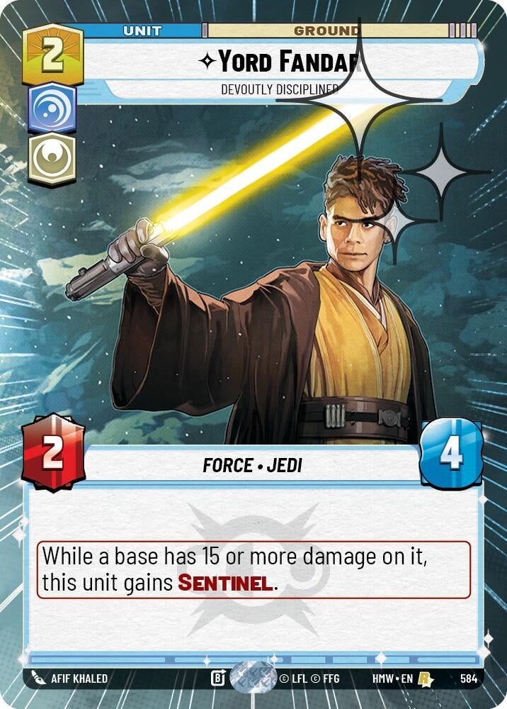 Image for Yord Fandar - Devoutly Disciplined (Hyperspace Foil) (584) [Homeworlds] - Star Wars: Unlimited