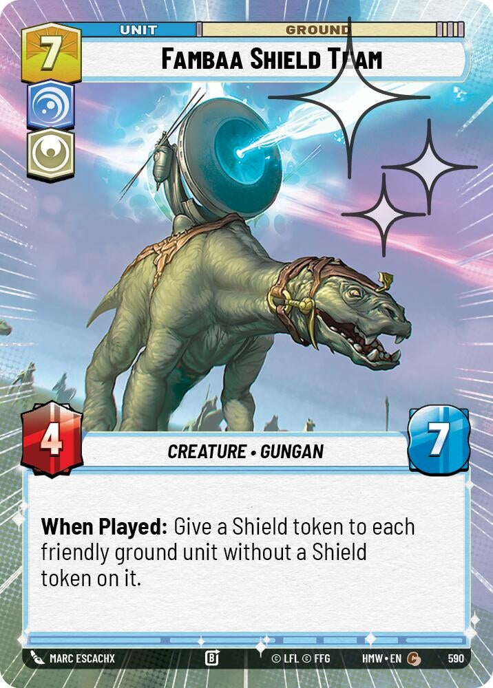 Image for Fambaa Shield Team (Hyperspace Foil) (590) [Homeworlds] - Star Wars: Unlimited