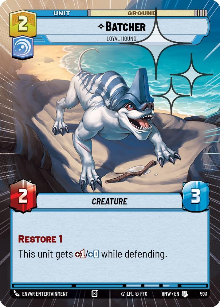 Image for Batcher - Loyal Hound (Hyperspace Foil) (593) [Homeworlds] - Star Wars: Unlimited