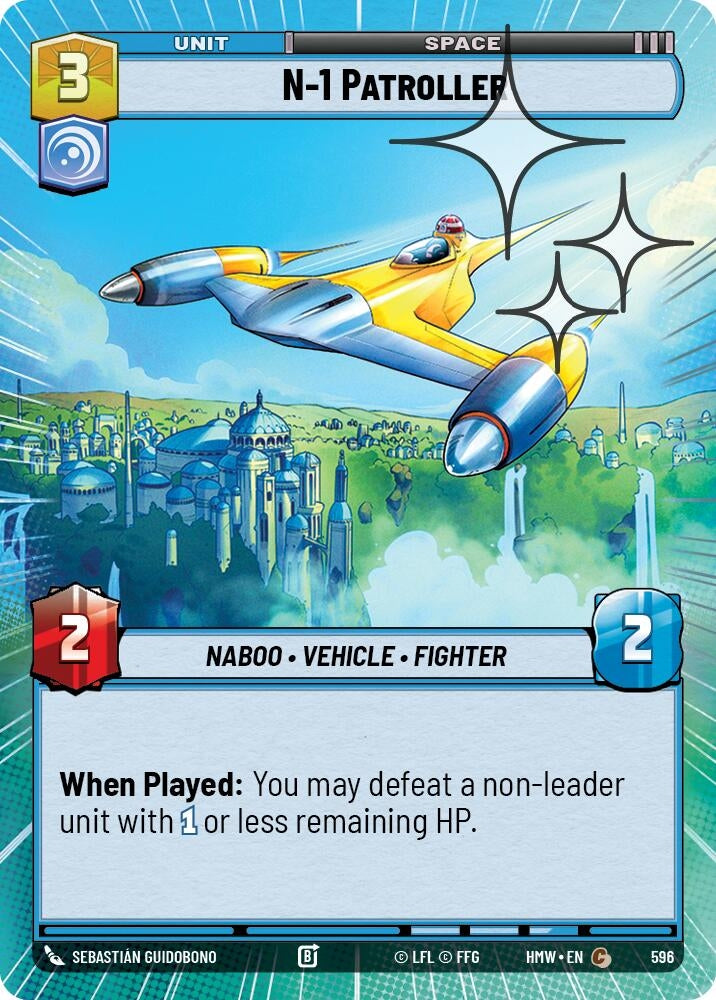 Image for N-1 Patroller (Hyperspace Foil) (596) [Homeworlds] - Star Wars: Unlimited