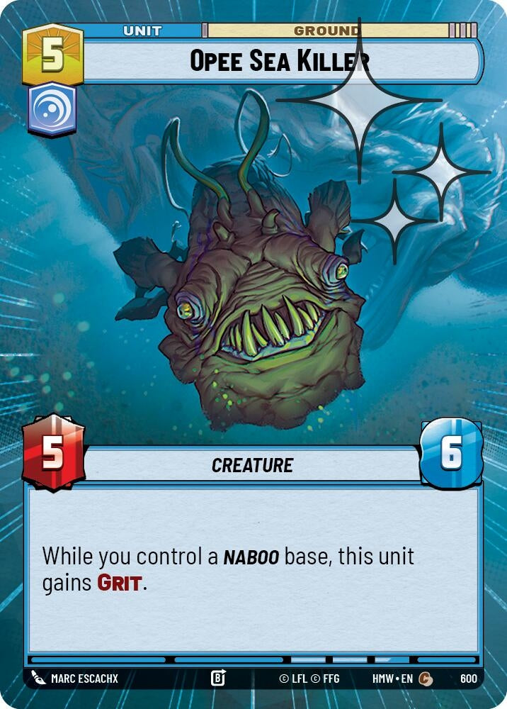 Image for Opee Sea Killer (Hyperspace Foil) (600) [Homeworlds] - Star Wars: Unlimited