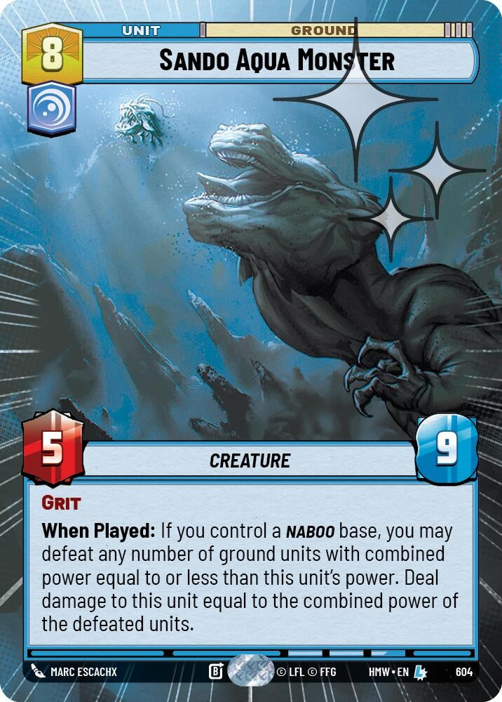 Image for Sando Aqua Monster (Hyperspace Foil) (604) [Homeworlds] - Star Wars: Unlimited