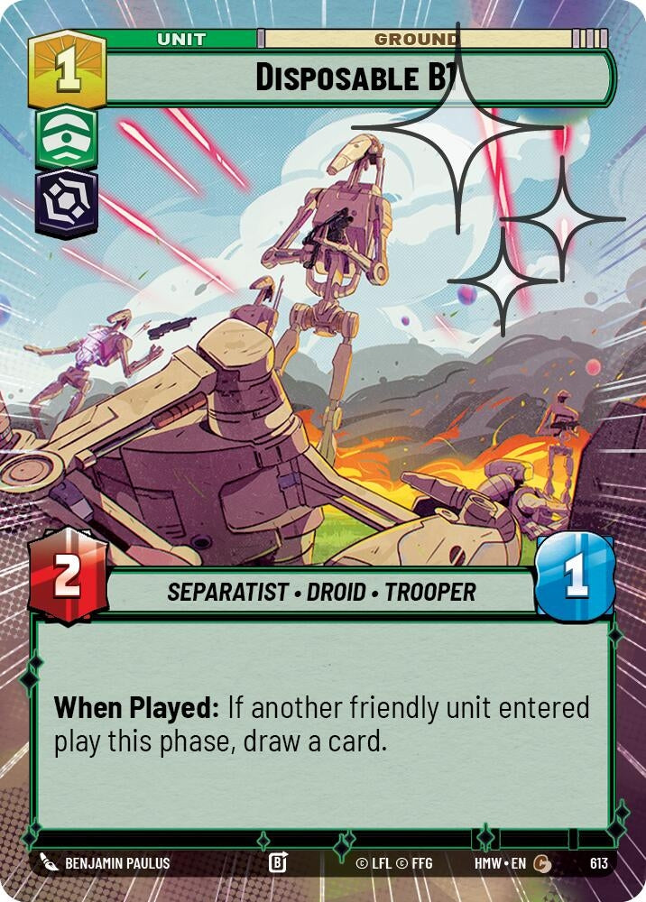 Image for Disposable B1 (Hyperspace Foil) (613) [Homeworlds] - Star Wars: Unlimited