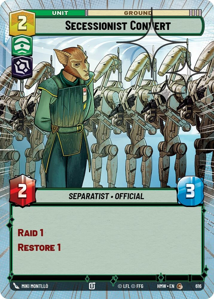 Image for Secessionist Convert (Hyperspace Foil) (616) [Homeworlds] - Star Wars: Unlimited