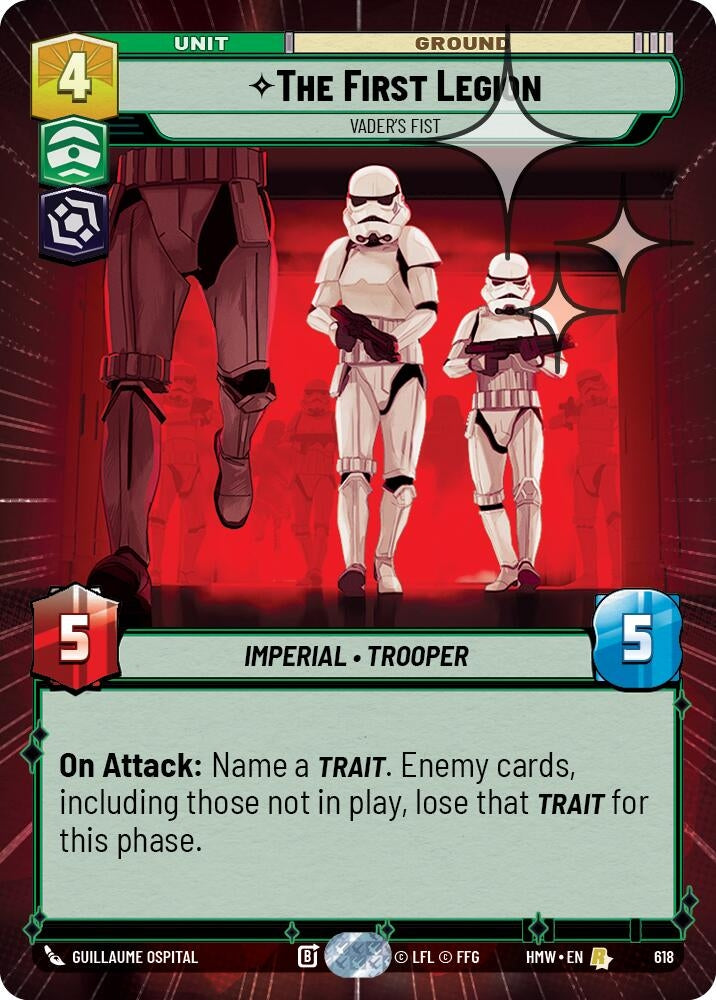 Image for The First Legion - Vader's Fist (Hyperspace Foil) (618) [Homeworlds] - Star Wars: Unlimited