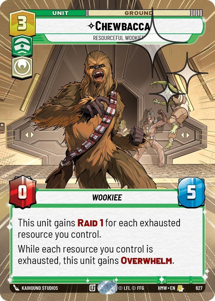Image for Chewbacca - Resourceful Wookiee (Hyperspace Foil) (627) [Homeworlds] - Star Wars: Unlimited