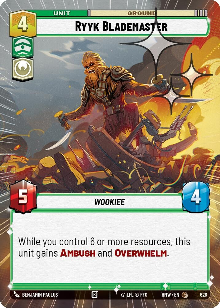 Image for Ryyk Blademaster (Hyperspace Foil) (628) [Homeworlds] - Star Wars: Unlimited